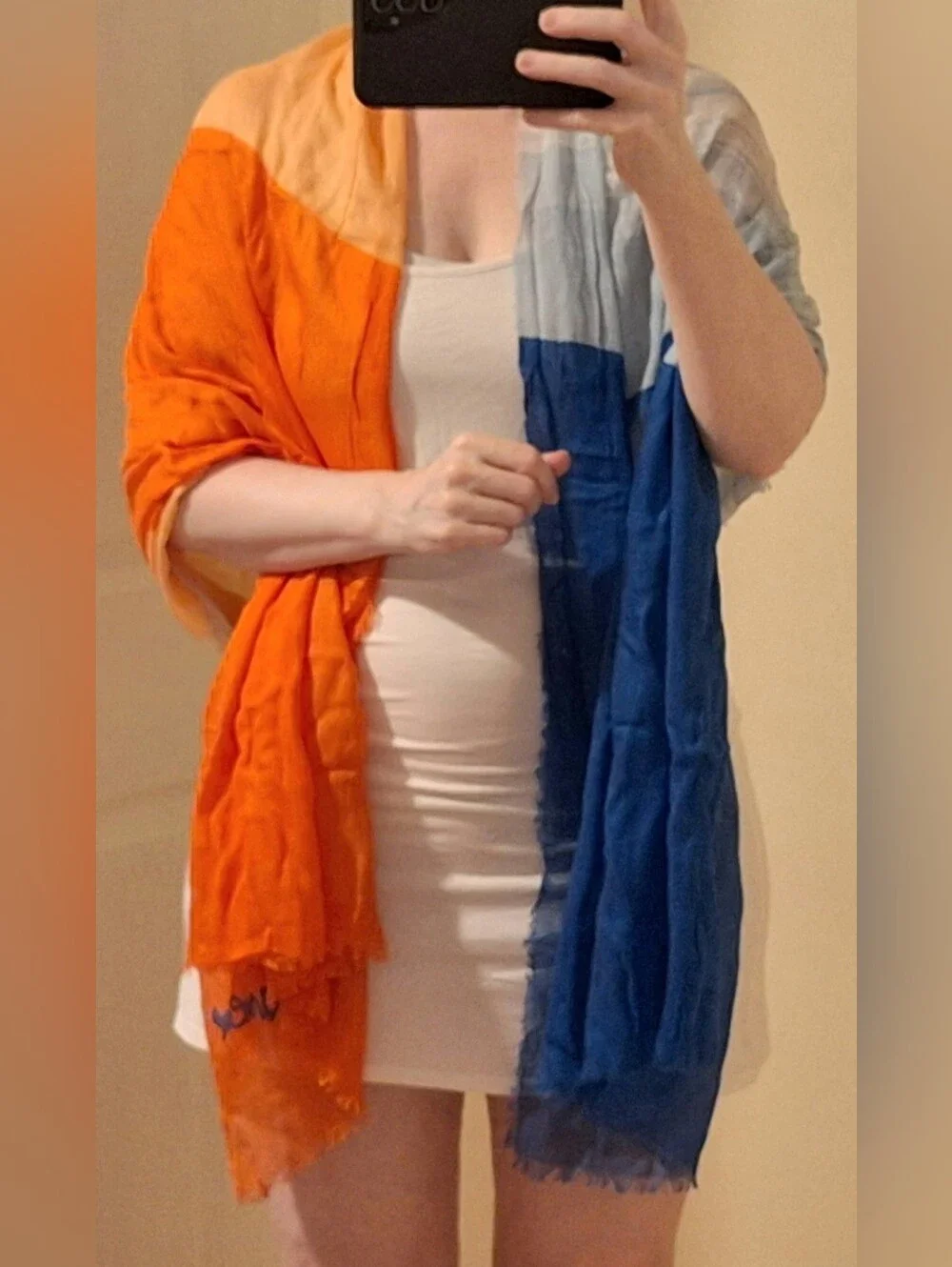 Diane Von Furstenberg | Orange/Blue Wrap/Scarf
